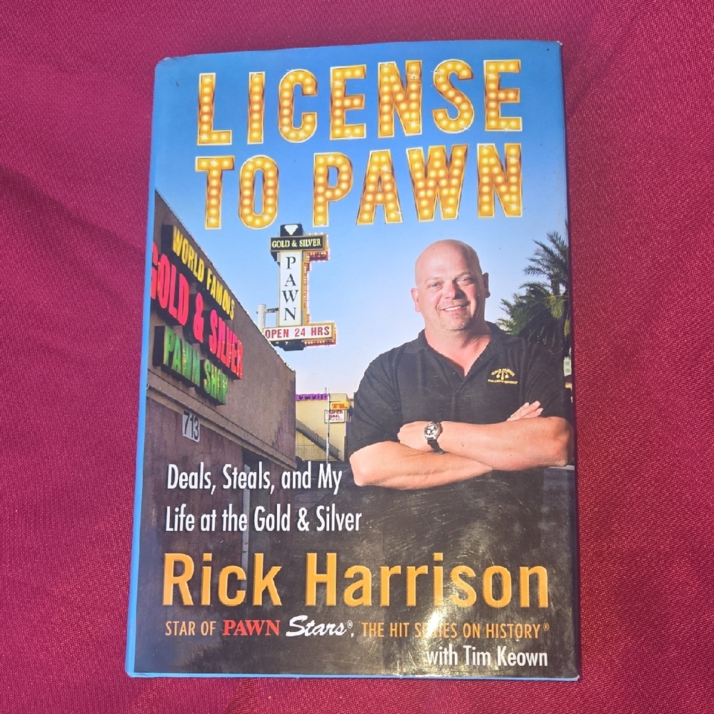 License to Pawn by Rick Harrison - Blue & Yellow Hardcover